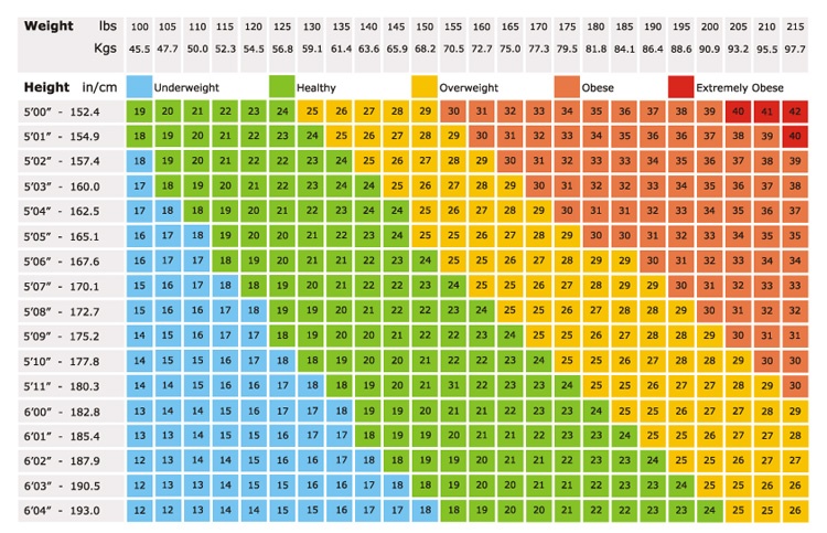 A BMI Chart.